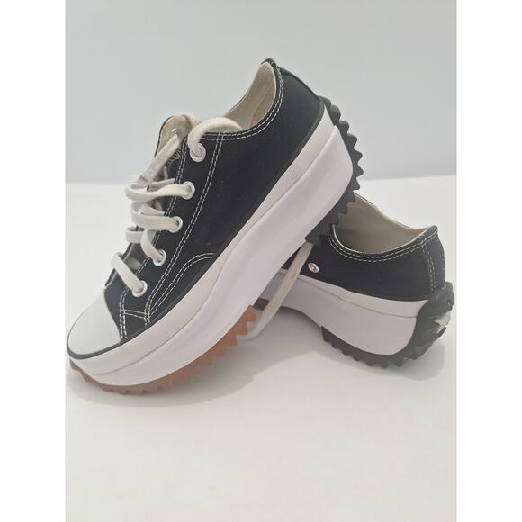Converse Run Star Hike Low Black White Gum 168816C Womens 5.5 Mens 4- Excellent - Picture 5 of 9